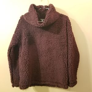 *SOLD* A New Day deep purple/burgundy Sherpa pullover, size small NWT